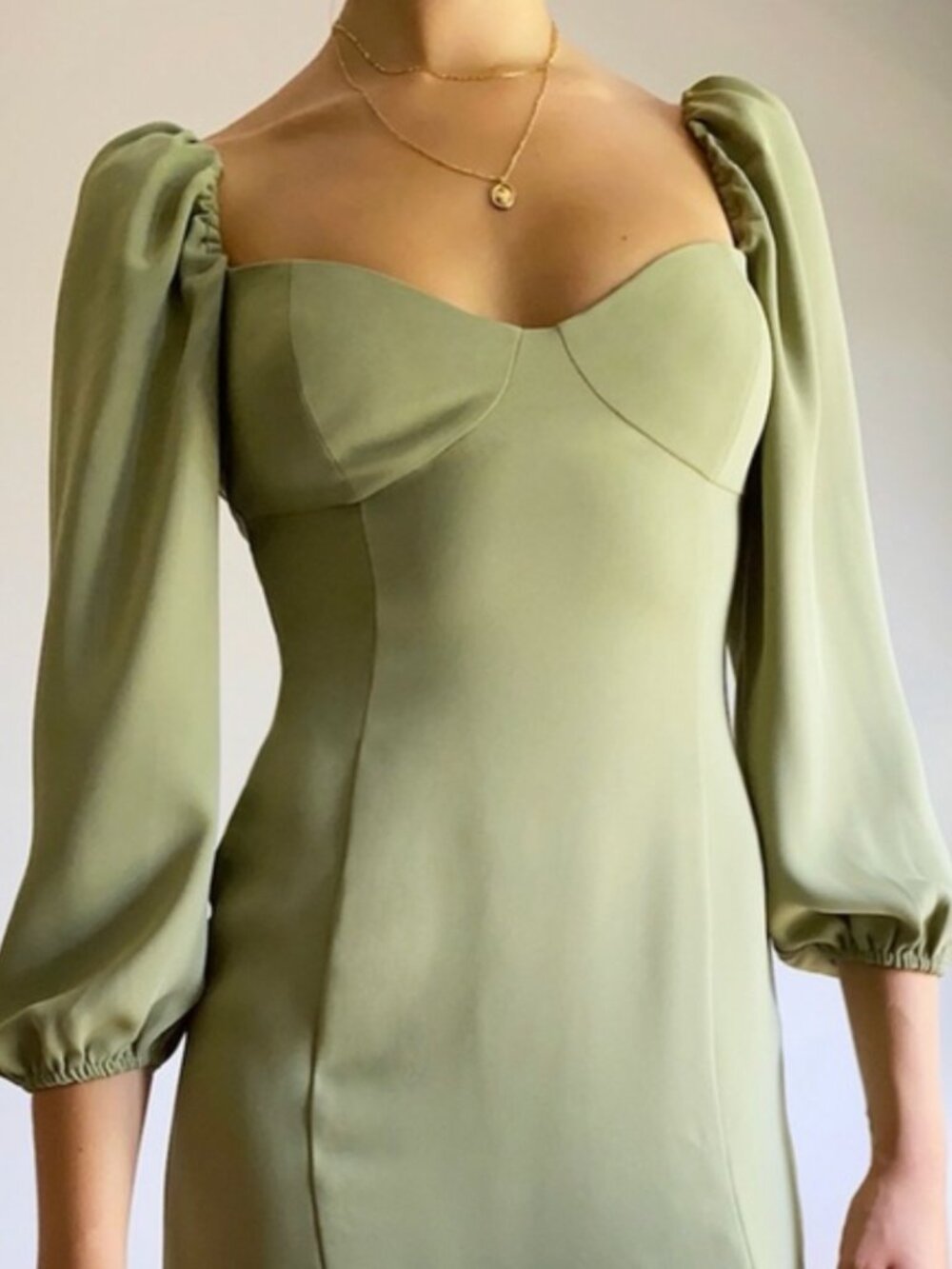 Aritzia Wilfred Novella Dress Sage Frost